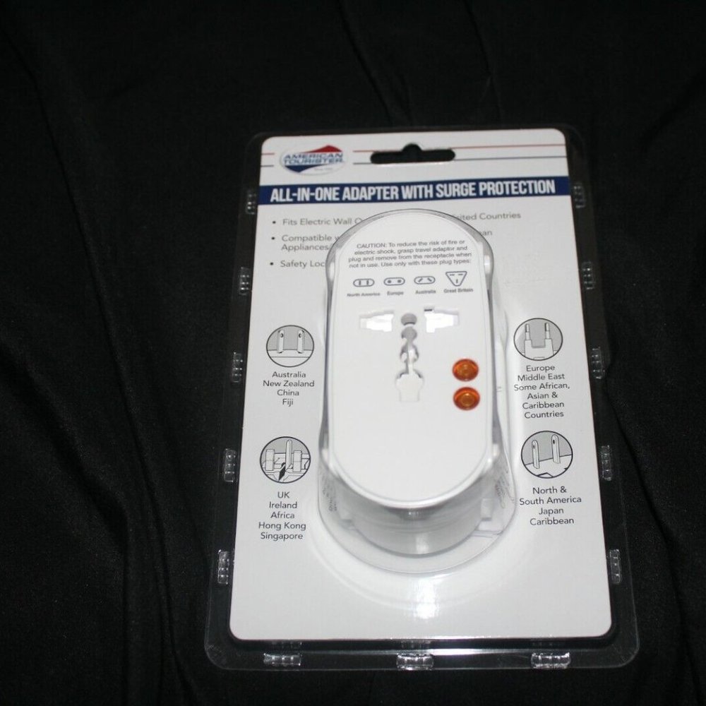 American Tourister All in One Worldwide Adapter Converter Plug Surge Protection